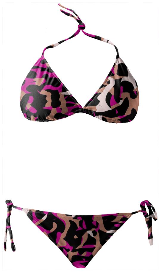 Pink Cheetah Camouflage Bikini