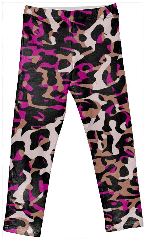 Pink Cheetah Camouflage Kids Leggings