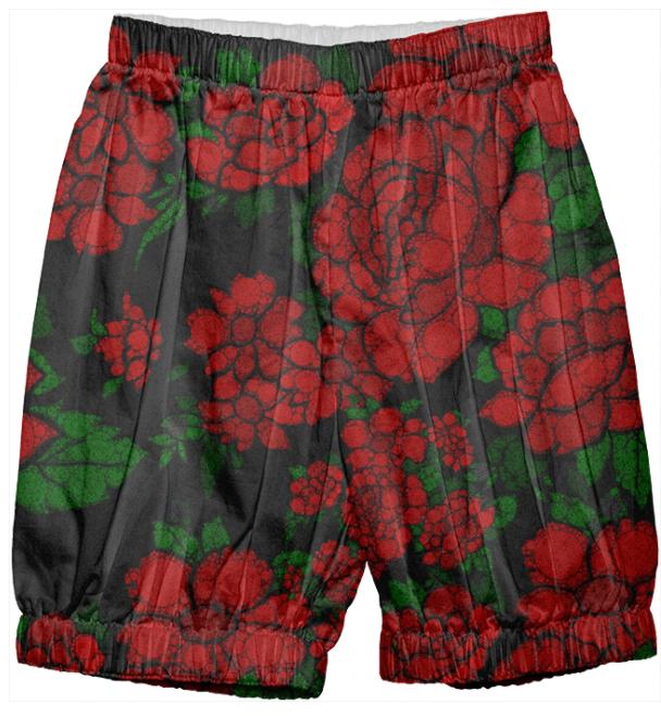 Beautiful Kids Red Roses Bloomers