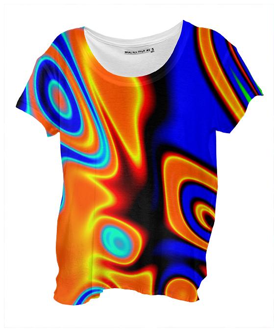 Psychedelic Abstract Pattern Drape Shirt