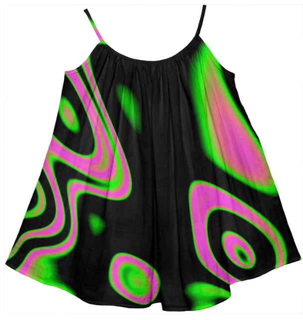 Kids Pink Psychedelic Tent Dress