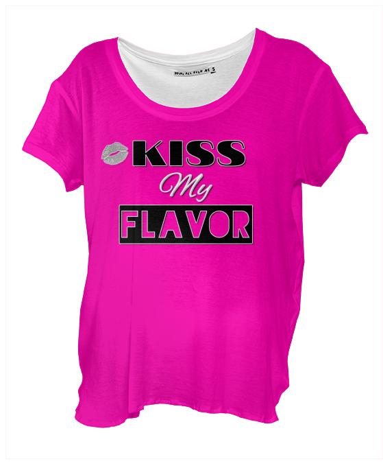 Kiss My Flavor Pink Drape Shirt