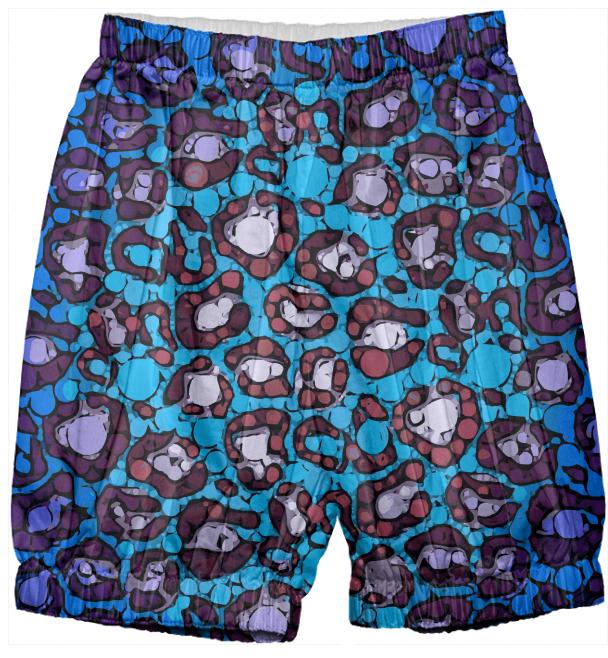 Blueberry Turquoise Cheetah kids Bloomers
