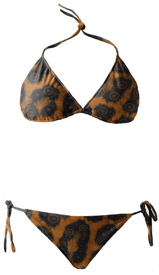 Cheetah Print Abstract Bikini