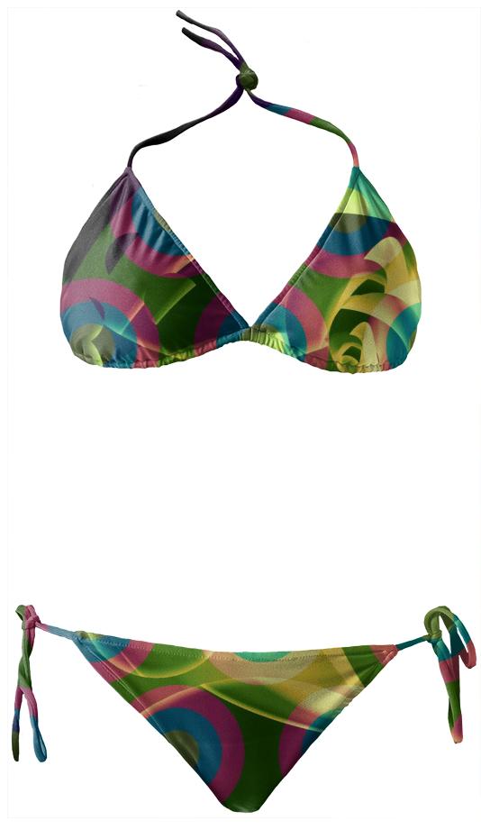 Psychedelic Trippy Abstract Bikini