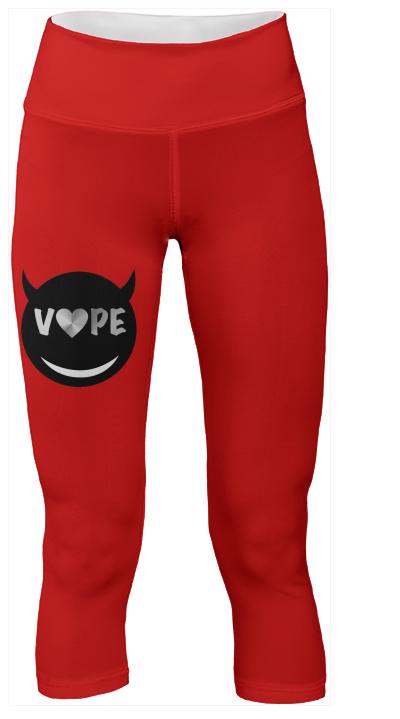 Red Black Rebel Vape Yoga Pants