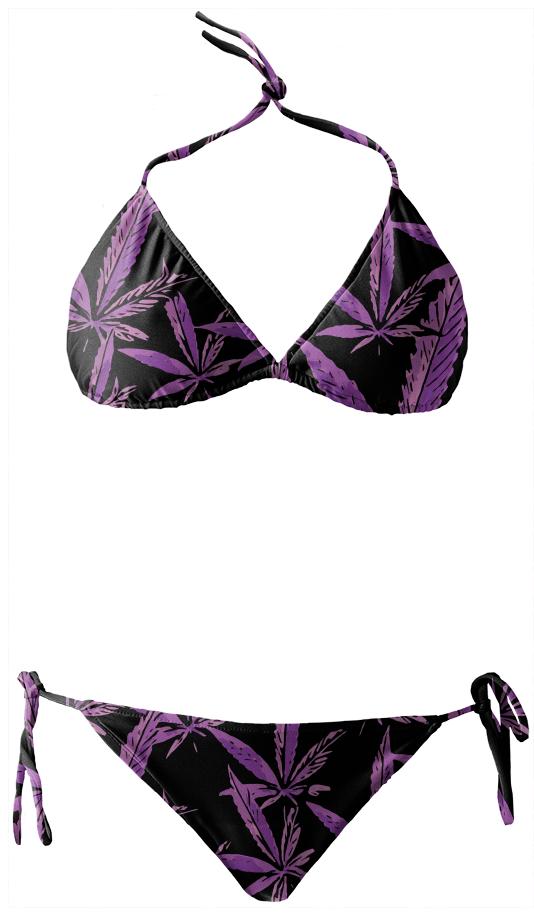 Purple Black Ganja Bikini