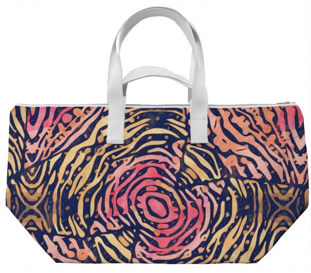 Funky Zebra Stripes Weekend Bag