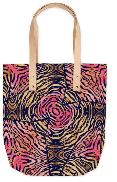 Funky Zebra Stripes Summer Tote