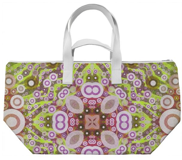 Funky Green Zebra Weekend Bag