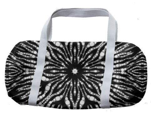 Black Zebra Duffle Bag