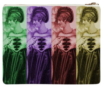 Vintage Women Stripes Clutch