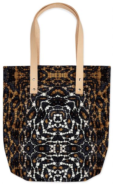 Brown Black Animal Print Summer Tote