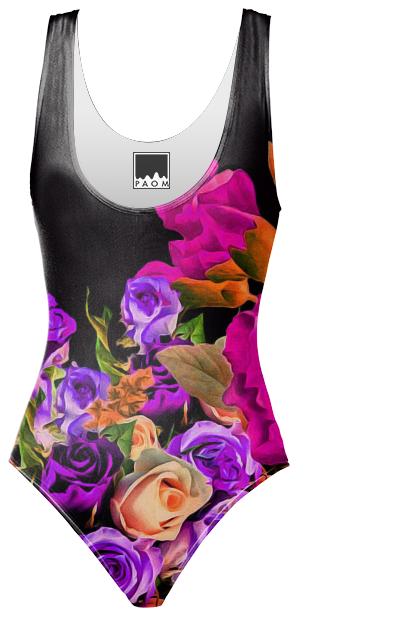 Beautiful Vibrant Roses Swimsuit