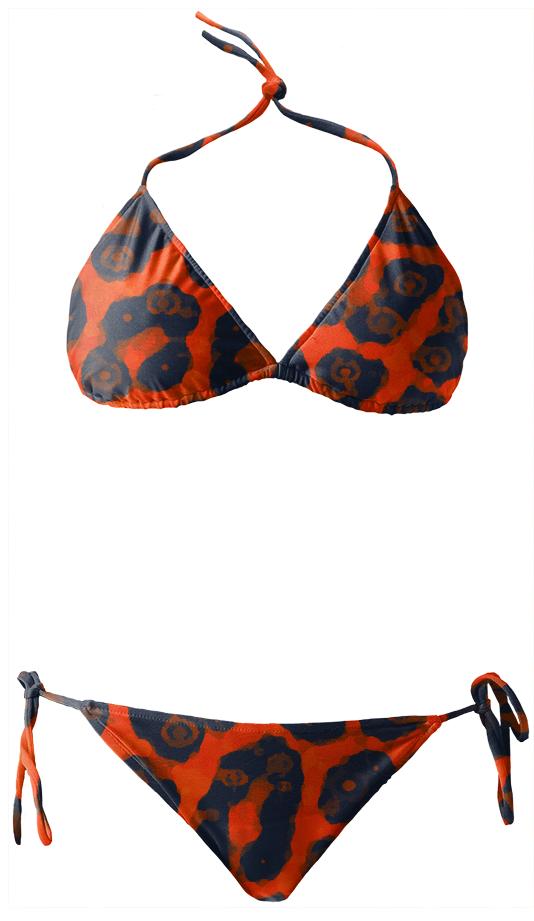 Florescent Orange Cheetah Bikini