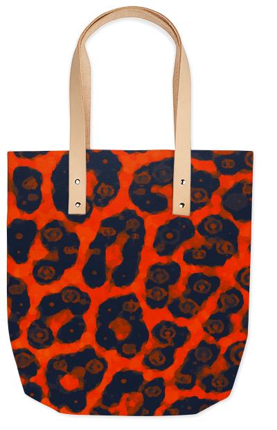 Florescent Orange Cheetah Summer Tote bag