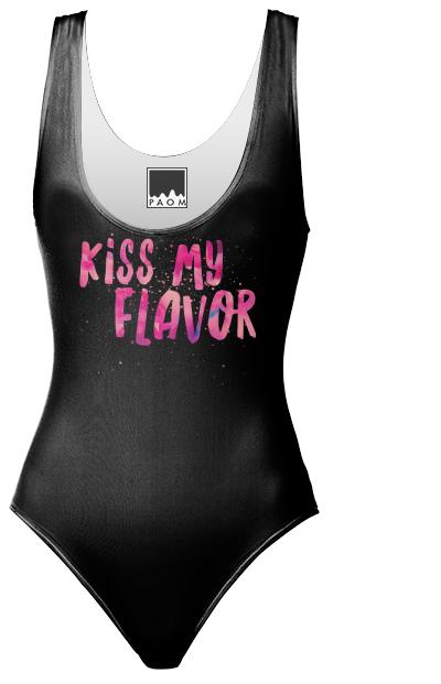 Kiss My Flavor Pink Black Swimsuit