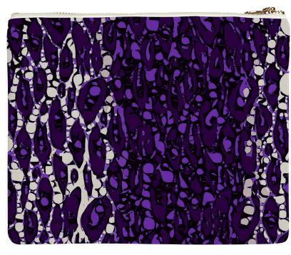 Purple Cheetah Print Neoprene Clutch