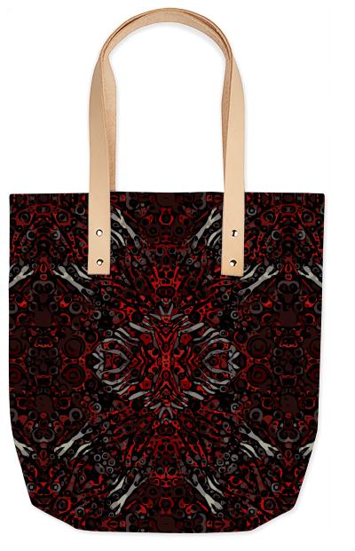 Fire Red Zebra Abstract Pattern Summer Tote