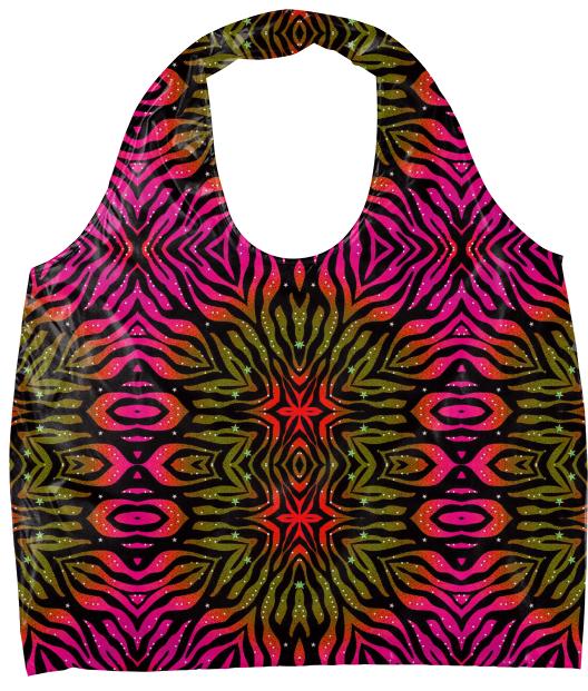 Florescent Pink Animal Print Eco Tote