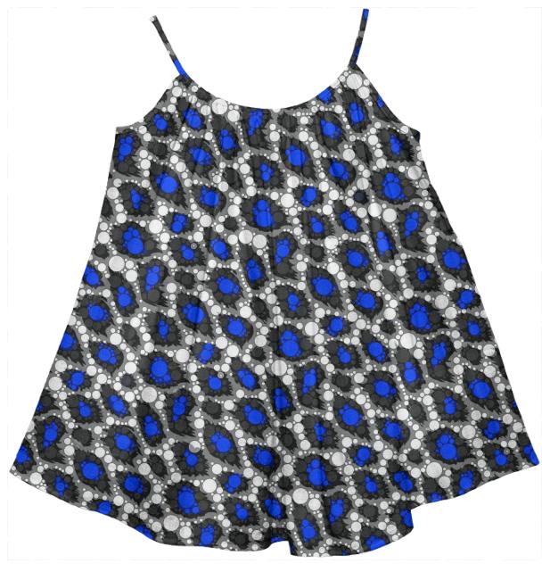 Blueberry Cheetah Print Kid s Summer Dress