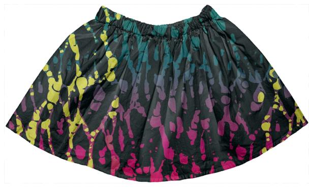 Rainbow Cheetah Girl s Full Skirt