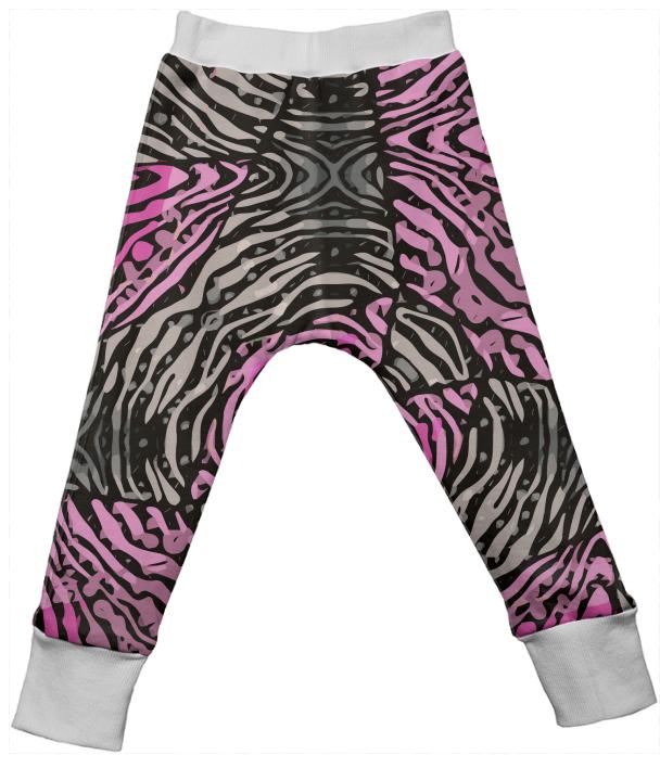 Pink Zebra Kids Drop Pants