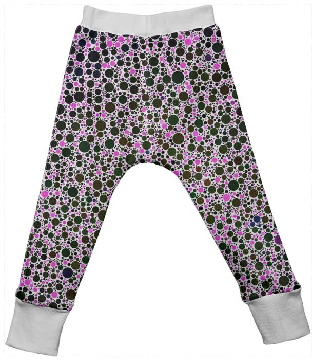 Pink Polka dot Kids Drop Pants