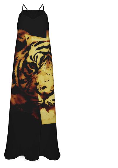 Release The Tiger Chiffon Maxi Dress