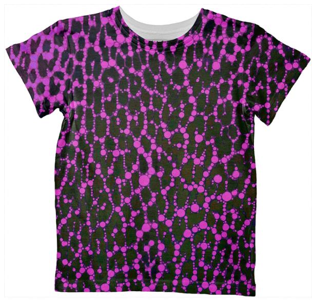 Purple Leopard Abstract Kid s Alloverprint Tshirt