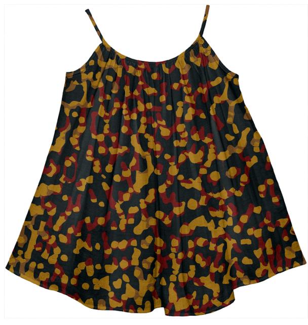 Earth Tone Cheetah Abstract Girls Tent Dress