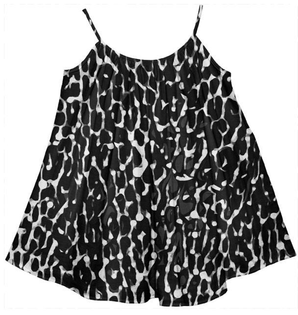 Black White Cheetah Abstract Pattern Kid s Tent Dress