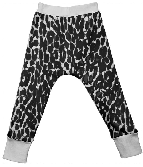 Black White Cheetah Abstract Kid s Drop Pants