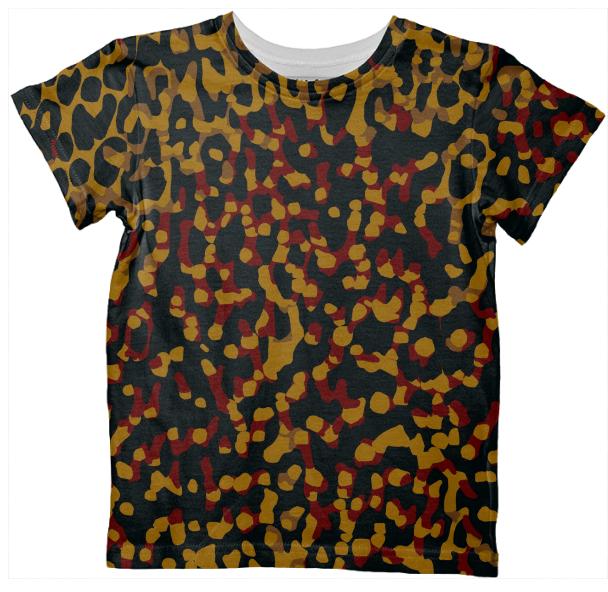 Earth Tone Cheetah Abstract Kid s Tshirt