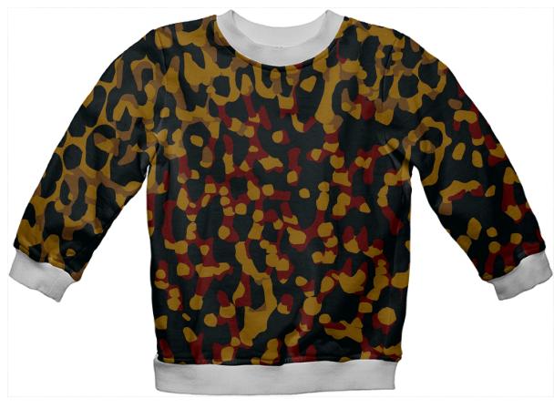 Earth Tone Cheetah Abstract Kid s Sweatshirt