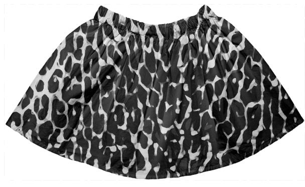 Black Leopard Abstract Girl s Skirt