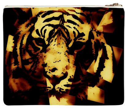 Gold Tiger Abstract Neoprene Clutch