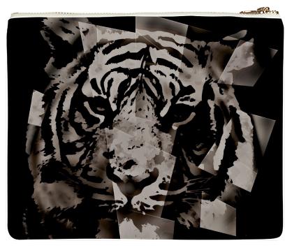 Beautiful Black Abstract Tiger Neoprene Clutch