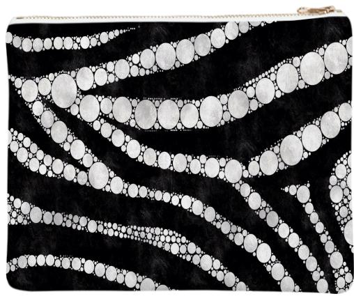 Zebra Bling Pattern Neoprene Clutch