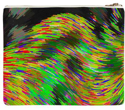 Neon Silly String Abstract Neoprene Clutch