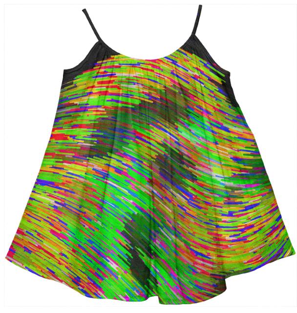 Neon Line Pattern Girl s Tent Dress