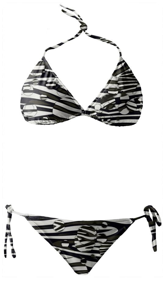 Zebra Print Abstract Bikini