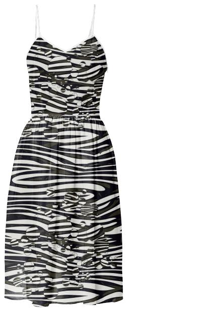 Zebra Print Bubbles Summer Dress