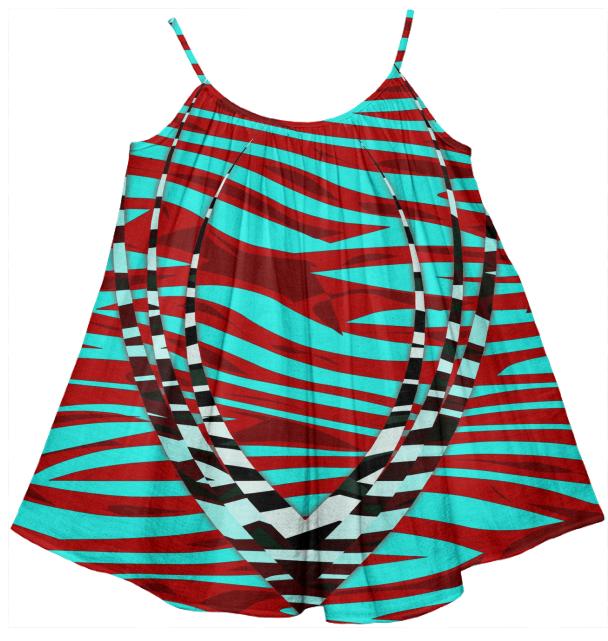 Little Girls Zebra Abstract Tent Dress
