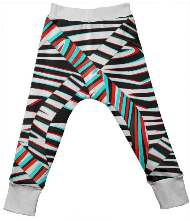 Tongue Tied Zebra Kid s Drop Pants