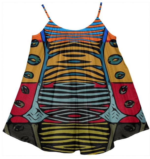 Cartoon Zebra Girl s Tent Dress