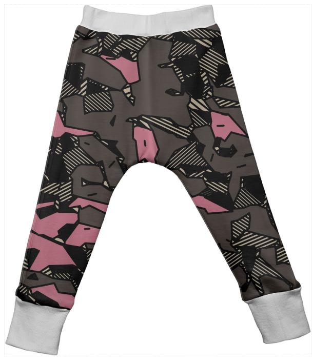 Pink Camouflage Kid s Drop Pants