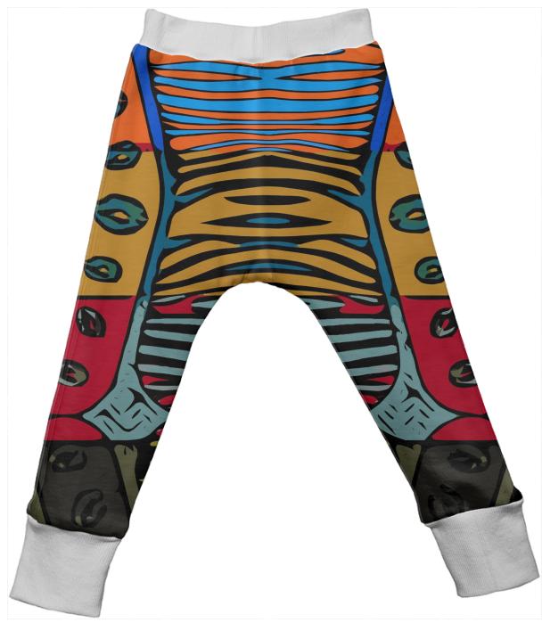 Cartoon Zebra Kid s Drop Pants