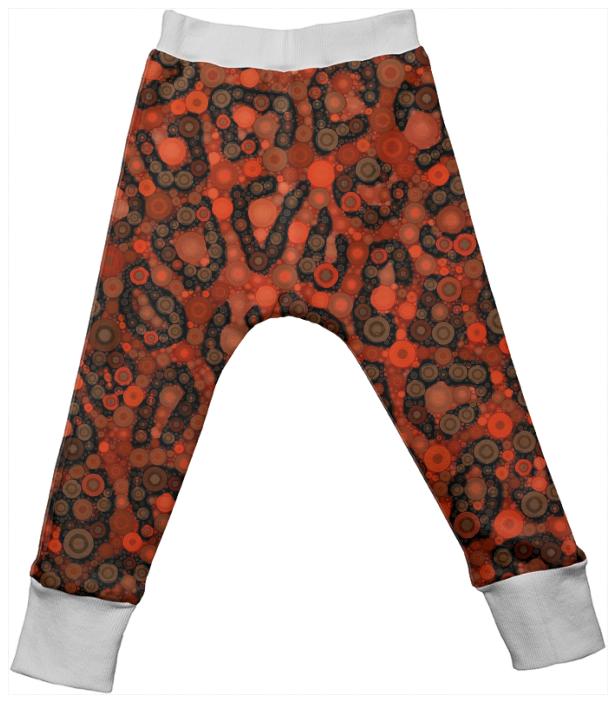Florescent Orange Cheetah Drop Pants