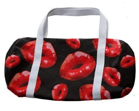 Red Lipstick AOP Duffle Bag